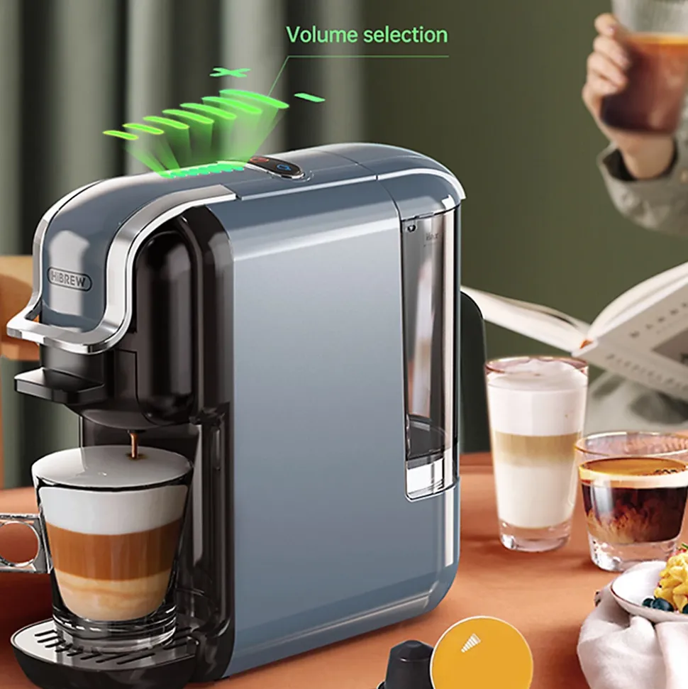 HiBREW H2B Machine à café multi-capsules 5-en-1, infusion froide et chaude (gris).