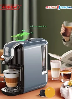 HiBREW H2B Machine à café multi-capsules 5-en-1, infusion froide et chaude (gris).