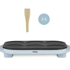 HKOENIG - Crepiere electrique - 1500 W - 11 5 cm - Antiadhesive - 6 mini crepes