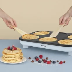 HKOENIG - Crepiere electrique - 1500 W - 11 5 cm - Antiadhesive - 6 mini crepes