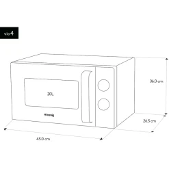 H.Koenig VIO4 - Four micro-ondes 20L