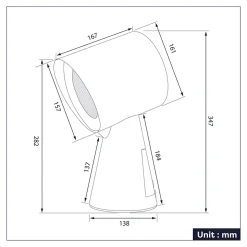 Hotte aspirante portable pose libre 2 vitesses recyclage blanc Hood to Go mini hotte CDP01PH Ciarra
