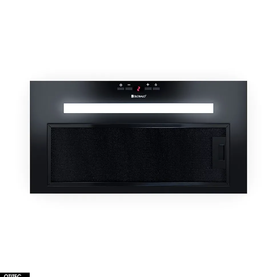 Hotte Casquette Aspirante Silencieuse - 60 cm - 575 m3/h - AGENDERO - Noir