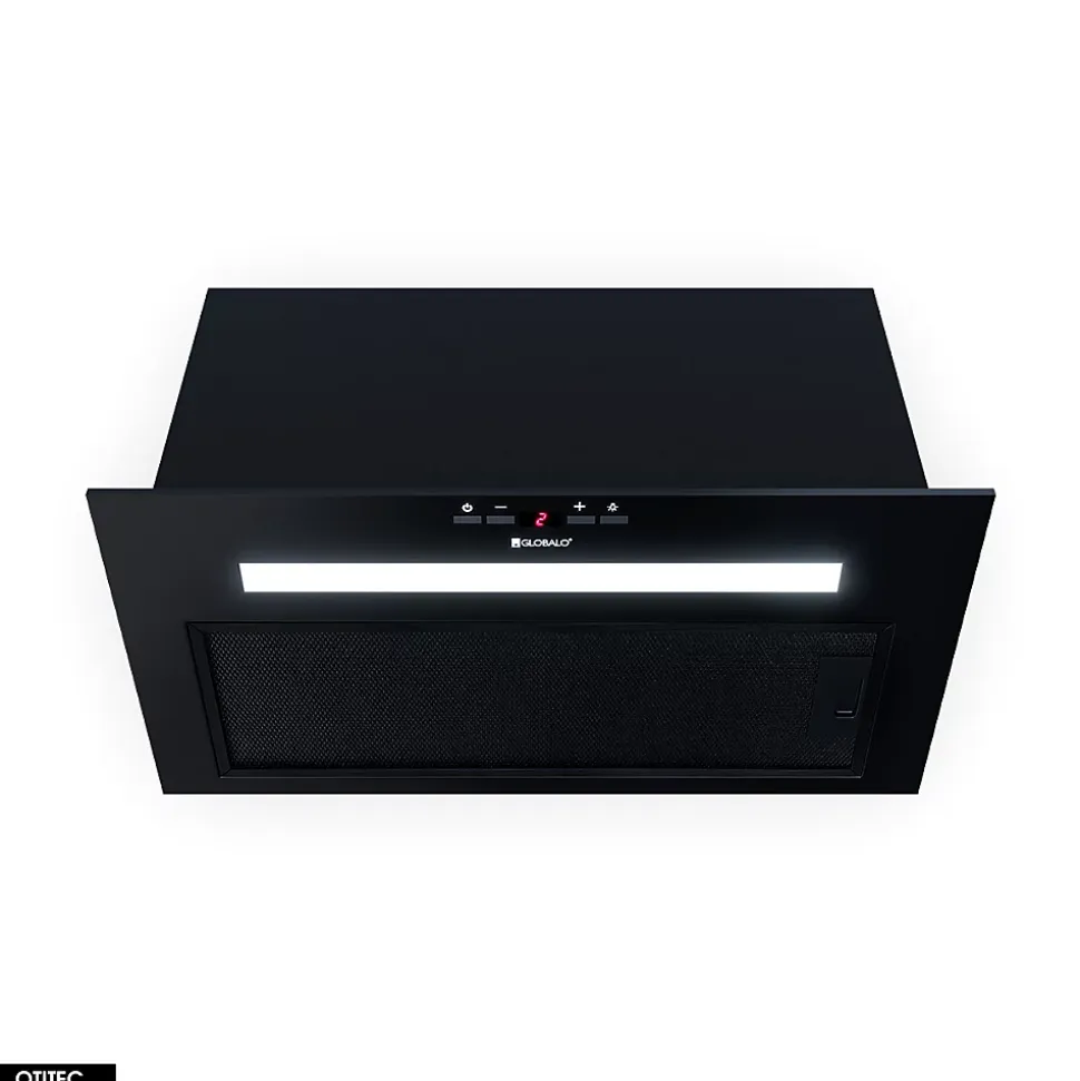 Hotte Casquette Aspirante Silencieuse - 60 cm - 575 m3/h - AGENDERO - Noir