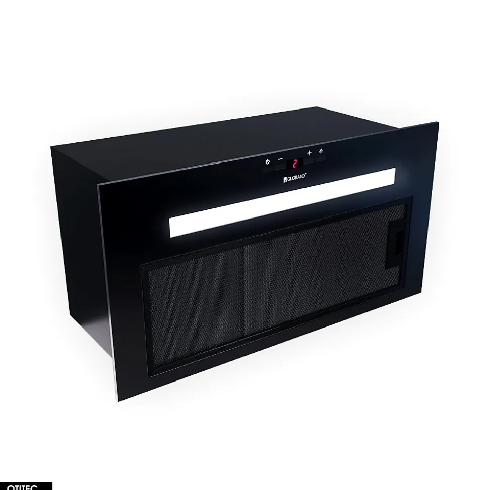 Hotte Casquette Aspirante Silencieuse - 60 cm - 575 m3/h - AGENDERO - Noir