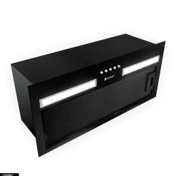 Hotte Casquette Aspirante Silencieuse - 60 cm - 320 m3/h - HADARIO - Noir