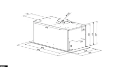 Hotte Casquette Aspirante Silencieuse - 60 cm - 320 m3/h - HADARIO - Noir