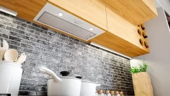 Hotte Casquette Aspirante Silencieuse - 60 cm - 320 m3/h - DELICO - Blanc