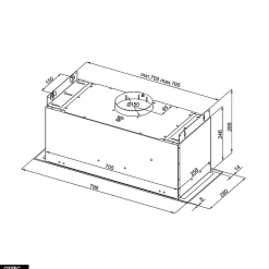Hotte Casquette Aspirante Silencieuse - 80 cm - 565 m3/h - AGENDERO - Noir