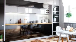 Hotte Casquette Aspirante Silencieuse - 60 cm - 320 m3/h - DELICO - Noir