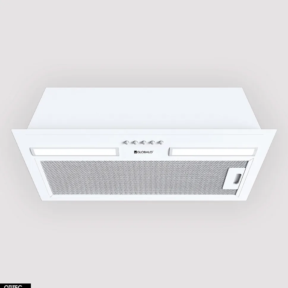 Hotte Casquette Aspirante Silencieuse - 60 cm - 320 m3/h - HADARIO - Blanc