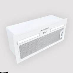 Hotte Casquette Aspirante Silencieuse - 60 cm - 320 m3/h - HADARIO - Blanc