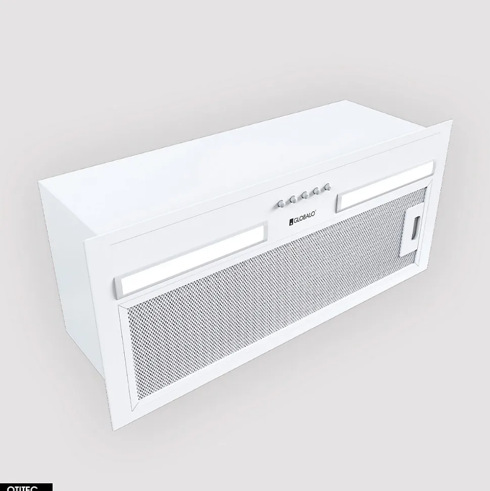 Hotte Casquette Aspirante Silencieuse - 60 cm - 320 m3/h - HADARIO - Blanc