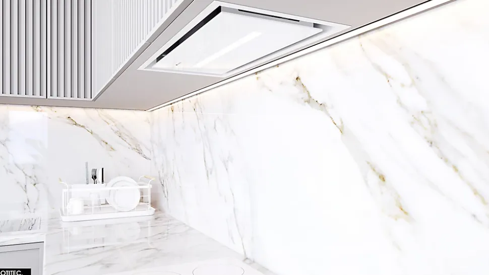 Hotte Casquette Aspirante Silencieuse - 60 cm - 720 m3/h - PINELIO - Blanc