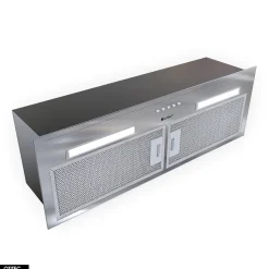 Hotte Casquette Aspirante Silencieuse - 80 cm - 330 m3/h - HADARIO - Inox