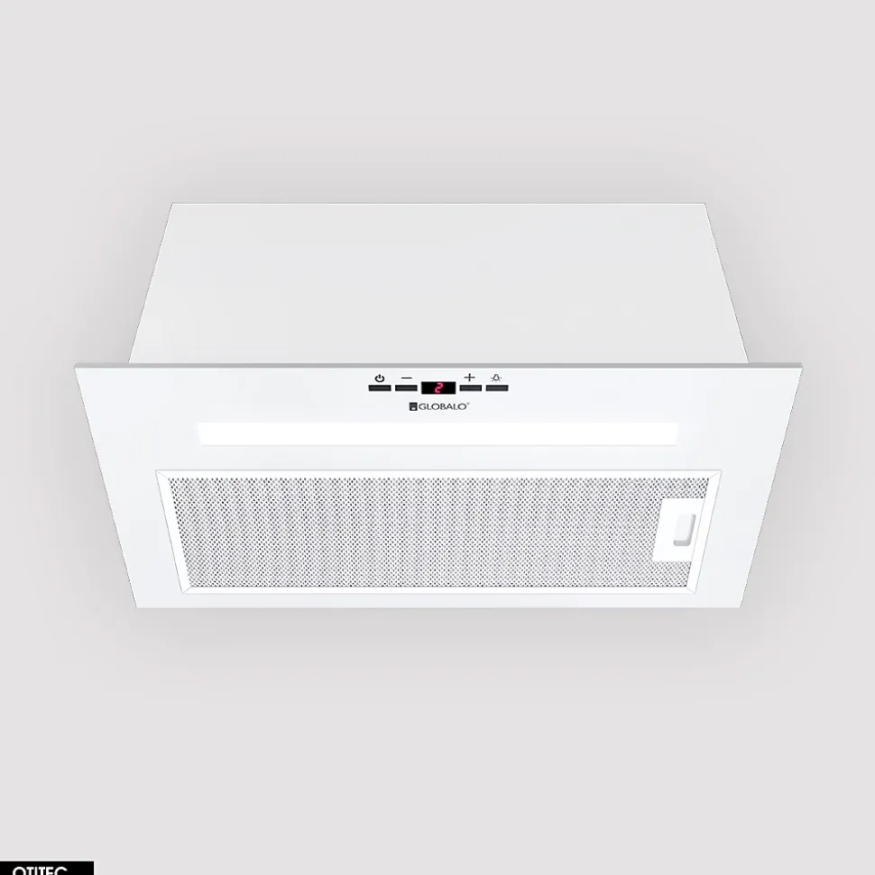 Hotte Casquette Aspirante Silencieuse - 60 cm - 575 m3/h - AGENDERO - Blanc