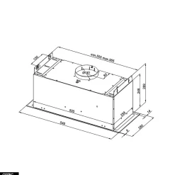 Hotte Casquette Aspirante Silencieuse - 60 cm - 575 m3/h - AGENDERO - Blanc