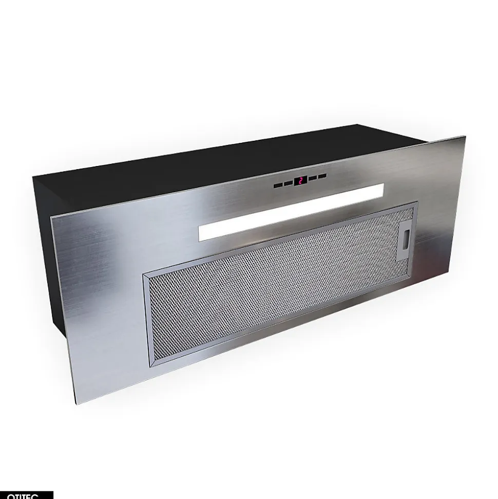 Hotte Casquette Aspirante Silencieuse - 80 cm - 565 m3/h - AGENDERO - Inox