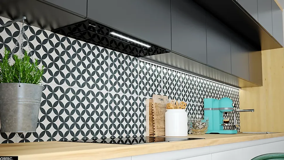 Hotte Casquette Aspirante Silencieuse - 80 cm - 510 m3/h - LOTEO - Noir