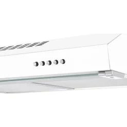 Hotte casquette blanche avec visière NNVHW60EU, 60 cm