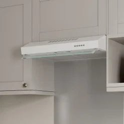 Hotte casquette blanche avec visière NNVHW60EU, 60 cm