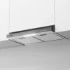 Hotte casquette 60cm 220m3/h 3 vitesses hotte encastrable évacuation ou recyclage inox Ciarra CD6903DS