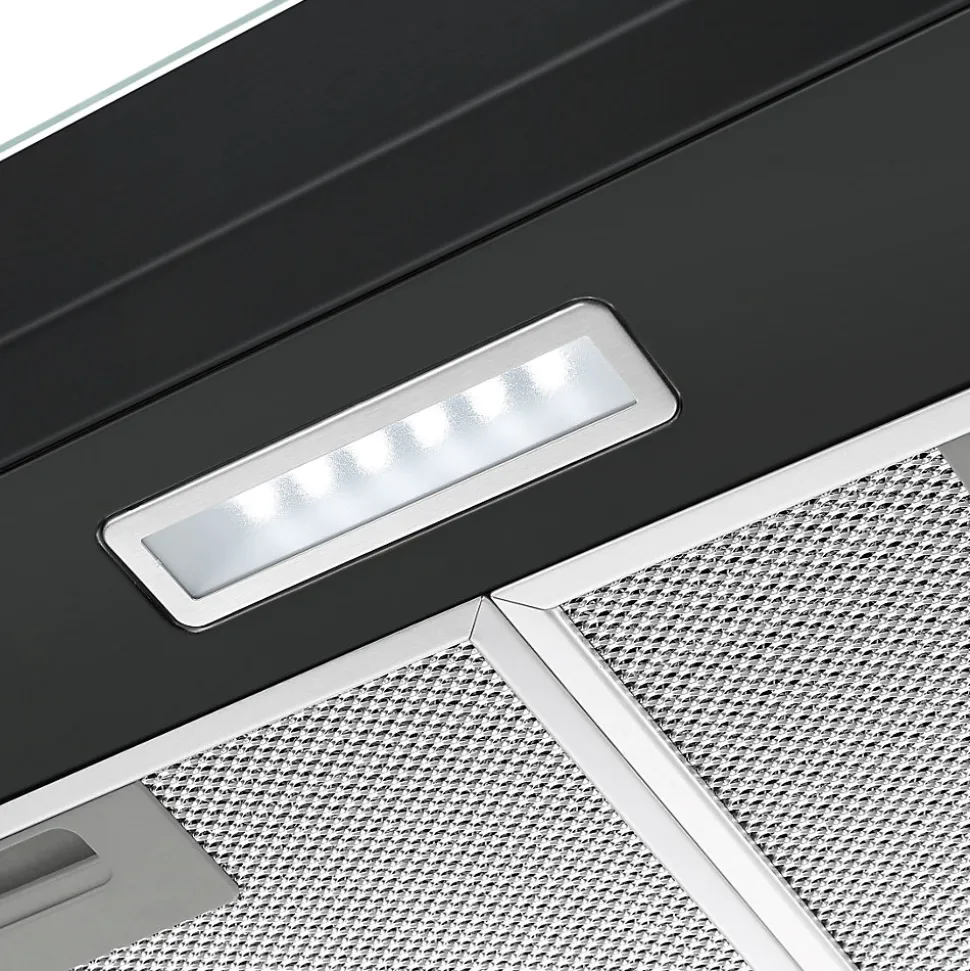 Hotte casquette noire avec visière NNVHB60EU, 60 cm