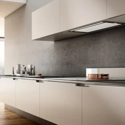 Hotte cuisine Elica encastrable HIDDEN 2.0 verre blanc 80 cm