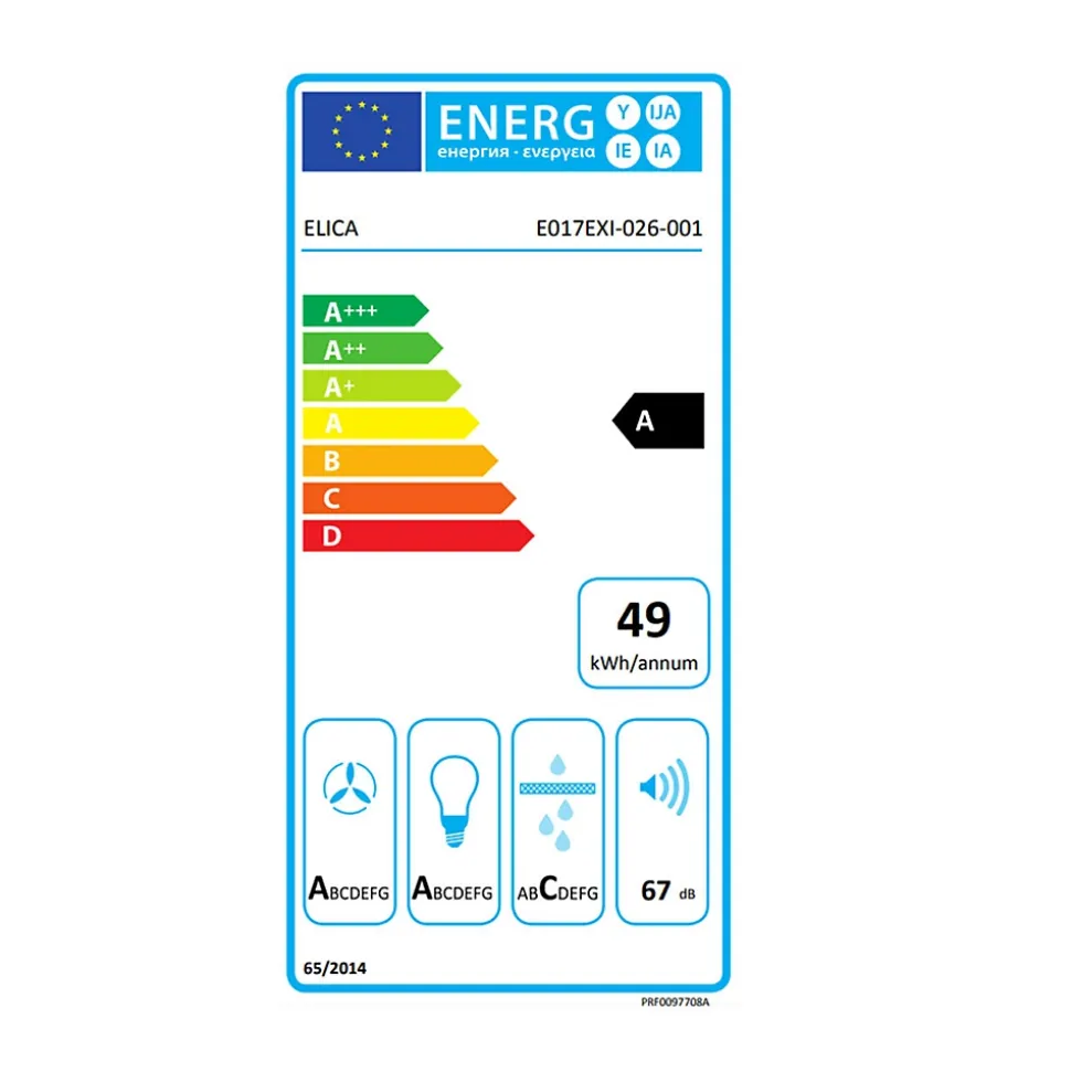 Hotte cuisine Elica encastrable HIDDEN 2.0 verre blanc 80 cm