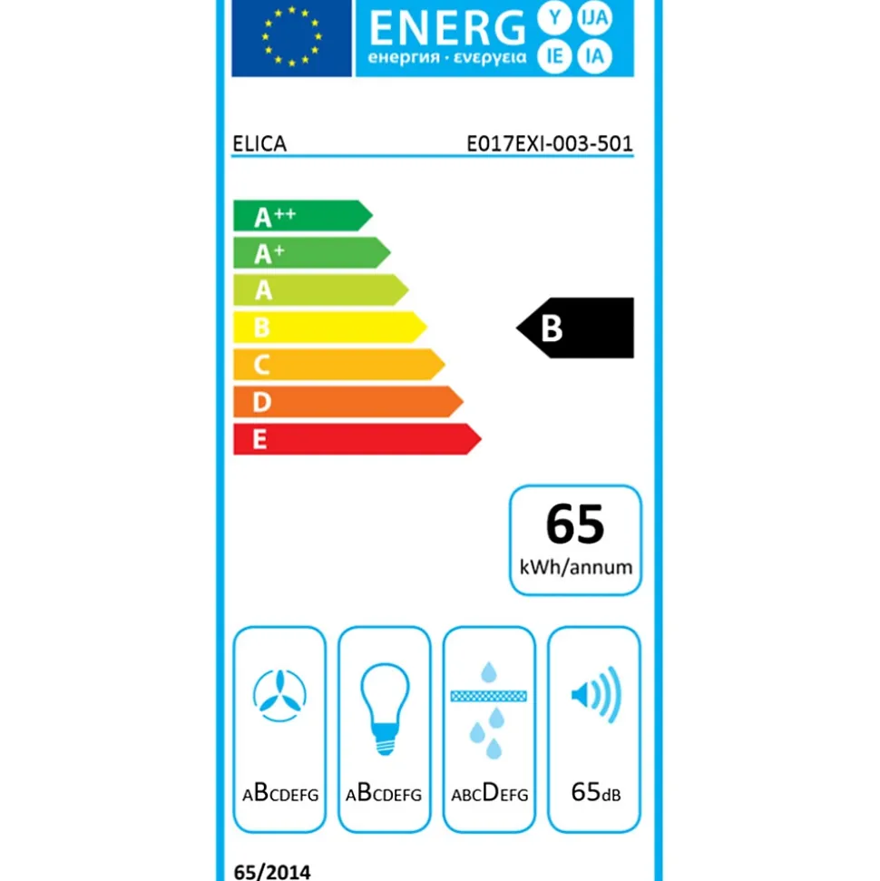 Hotte cuisine Elica encastrable HIDDEN 2.0 verre blanc 60 cm