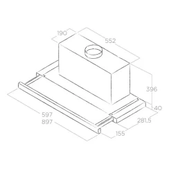 Hotte cuisine Elica encastrable ELITE 35 - 90 cm