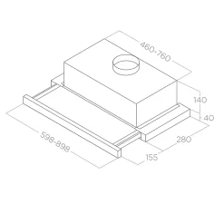 Hotte cuisine Elica encastrable ELITE 14 - 90 cm