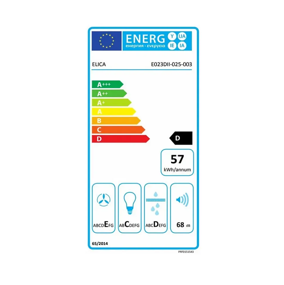 Hotte cuisine Elica murale MISSY noir 60 cm