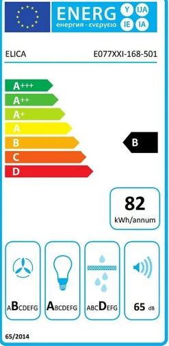 Hotte cuisine Elica murale STRIPE LUX inox 90 cm
