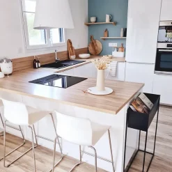 Hotte cuisine Elica suspendue inox blanc JUNO 50 cm - Nouvelle version