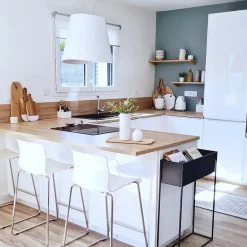 Hotte cuisine Elica suspendue inox blanc JUNO 50 cm - Nouvelle version