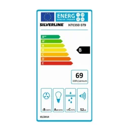 Hotte cuisine en îlot Silverline PURE PLUS noir mat 50 cm