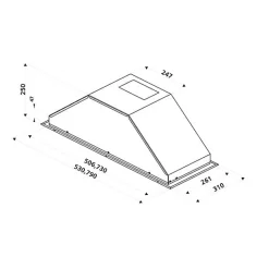 Hotte cuisine encastrable Silverline OUREA inox 79 cm