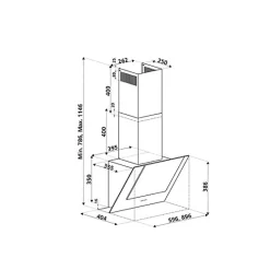 Hotte cuisine murale Silverline OLI noire 60 cm