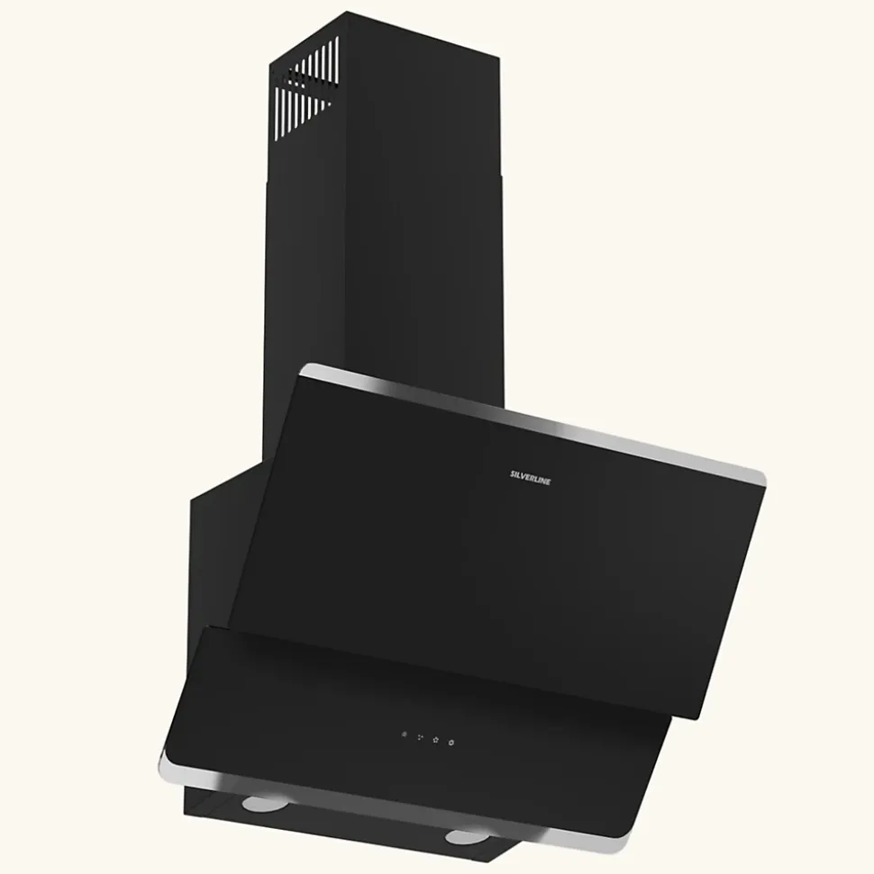 Hotte cuisine murale Silverline FARO noire 90 cm