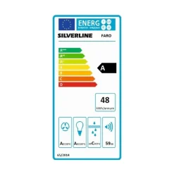 Hotte cuisine murale Silverline FARO blanc 90 cm