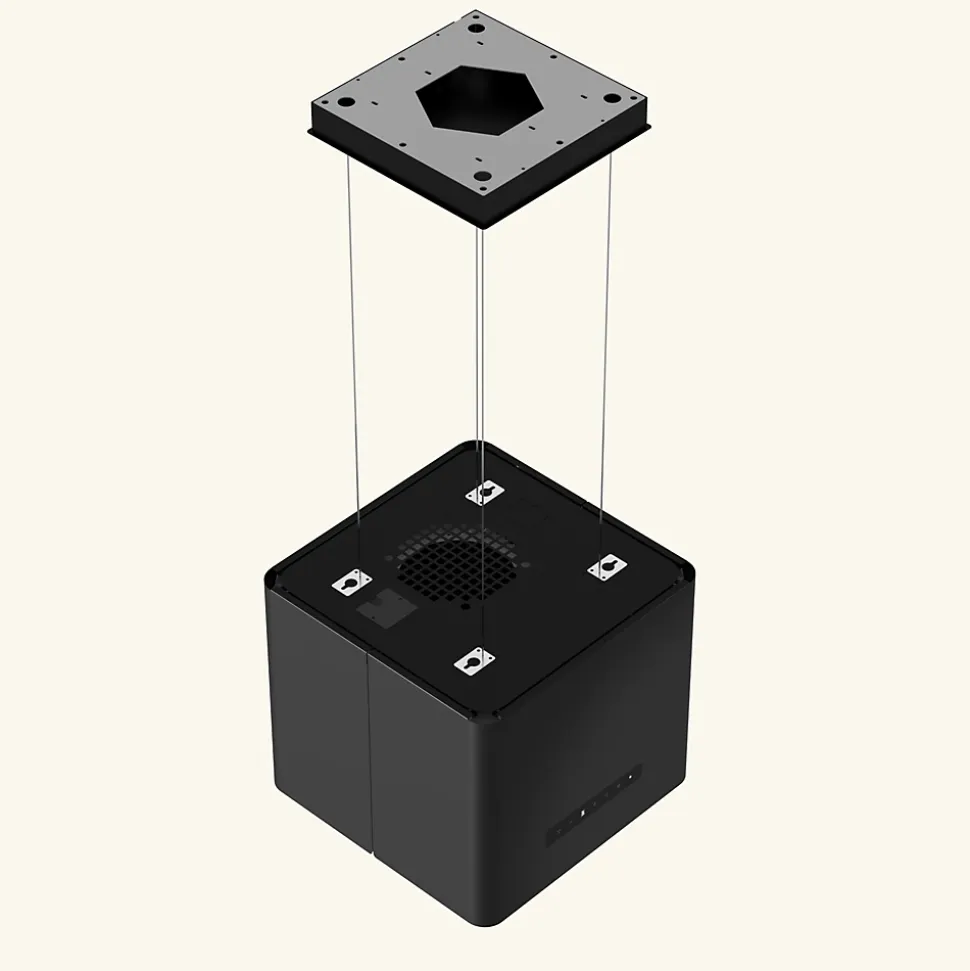 Hotte cuisine Silverline suspendue BRAGA noir 40 cm