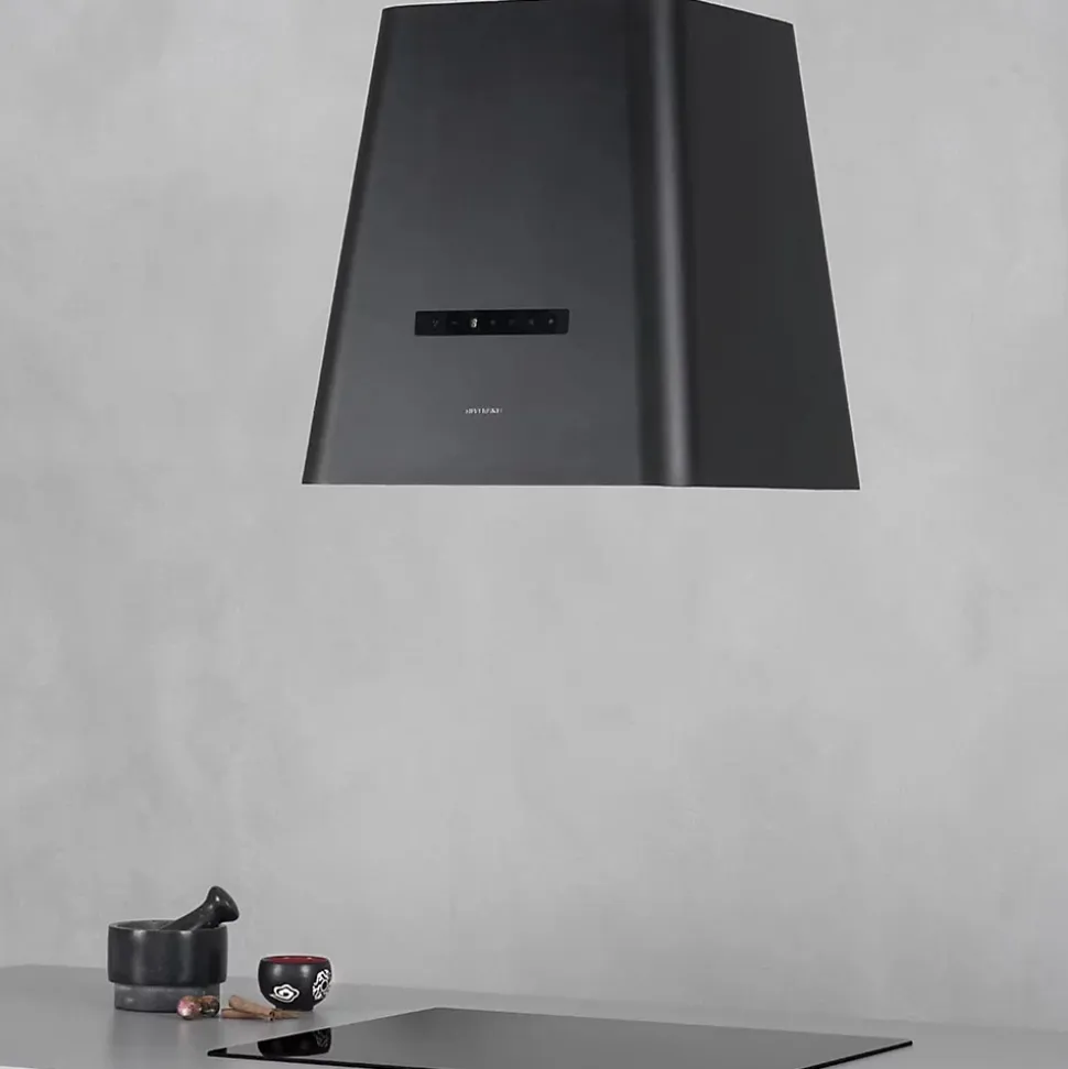 Hotte cuisine Silverline suspendue NEAT noir mat 50 cm