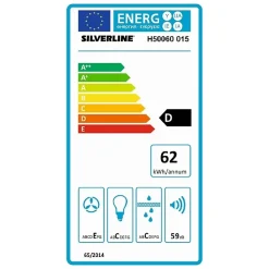 Hotte cuisine Silverline encastrable NUTY inox 60 cm