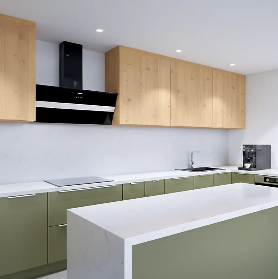 Hotte cuisine verticale Silverline ART verre noir 90 cm