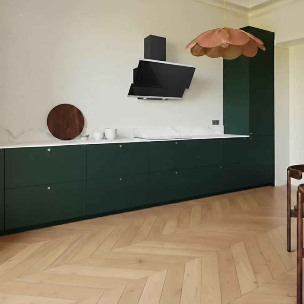 Hotte cuisine verticale Silverline LUKO verre trempé noir 60 cm