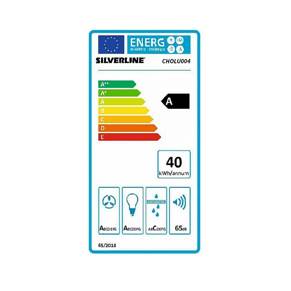 Hotte cuisine verticale Silverline LUKO verre trempé noir 60 cm