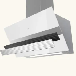 Hotte cuisine verticale Silverline ART verre blanc 90 cm
