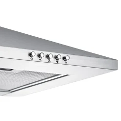 Hotte décorative 60cm murale 370m3h classe a++ 3 vitesses évacuation ou recyclage inox 201BK60 Ciarra