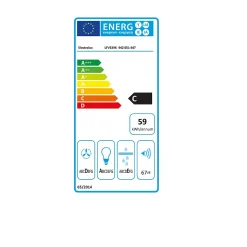 Hotte décorative 90cm 67db 535m3/h noir Electrolux LFV339K
